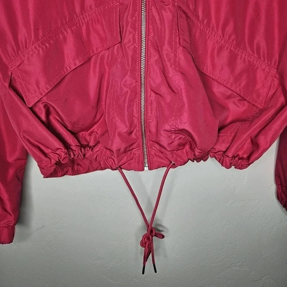 H&M Divided Hot Pink wind Breaker Track Jacket Size Large - Picture 3 of 7